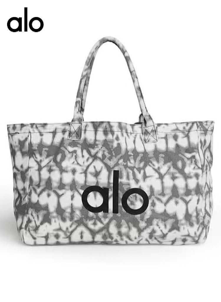 Alo Yoga Bag, Single-shoulder Canvas Bag for both Men and Women, Large-capacity Shopping bag, Sports and Fitness Bag - Gray - Image 1